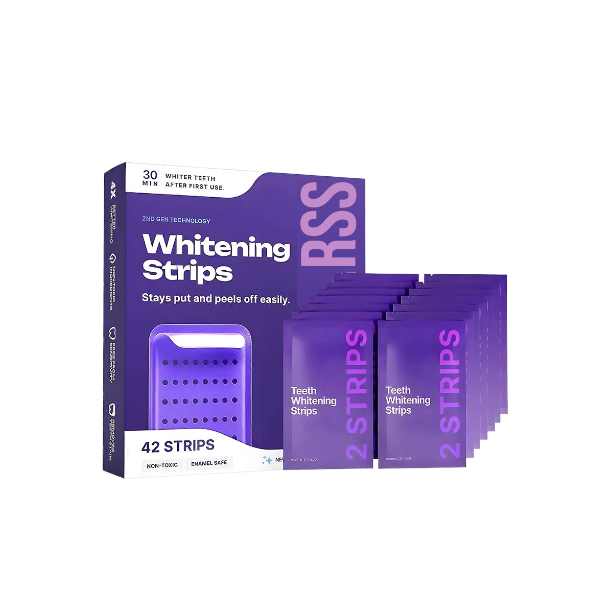 RSS PURPLE WHITENING STRIPS (40 PACK)